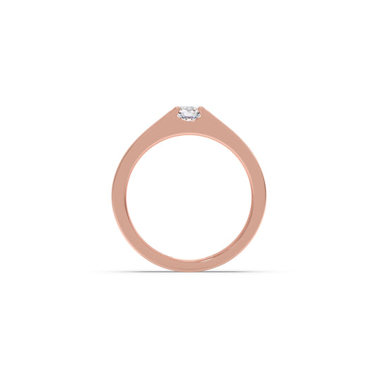 Men’s Prong-Set Solitaire Wedding Band