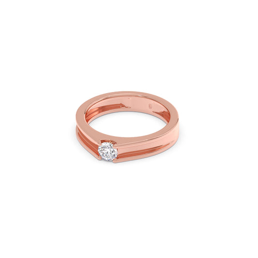 Men’s Prong-Set Solitaire Wedding Band
