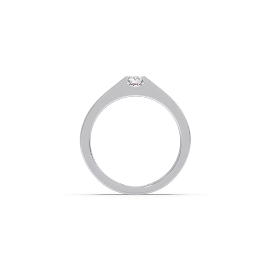 Men’s Prong-Set Solitaire Wedding Band