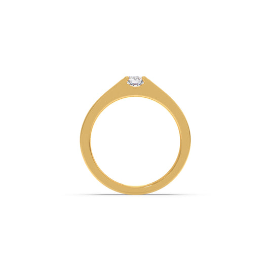 Men’s Prong-Set Solitaire Wedding Band