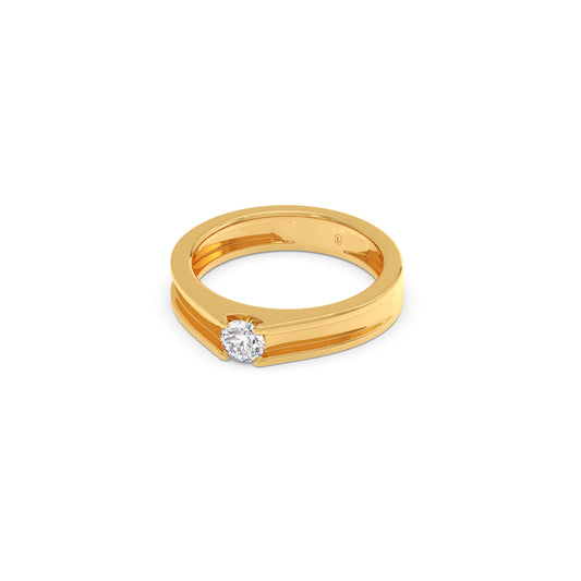 Men’s Prong-Set Solitaire Wedding Band