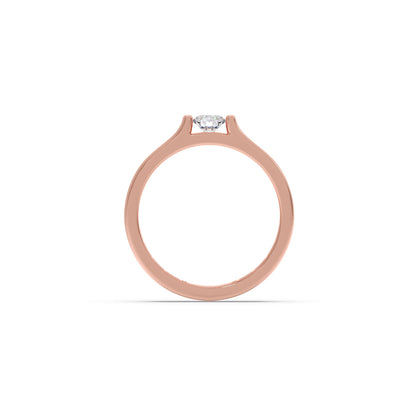 Modern Flat Band with Round Diamond