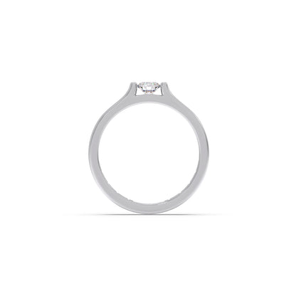 Modern Flat Band with Round Diamond