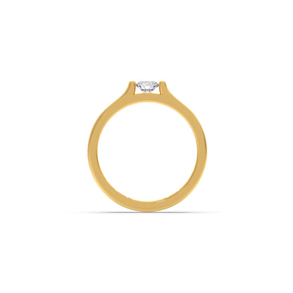 Modern Flat Band with Round Diamond