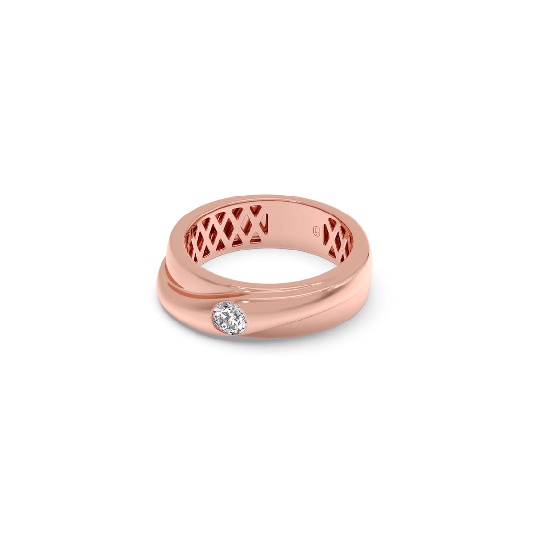 Sleek Twisted Solitaire Ring