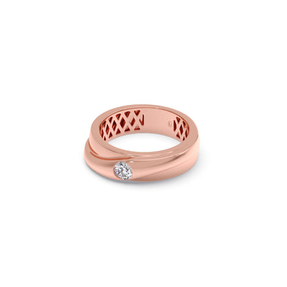 Sleek Twisted Solitaire Ring