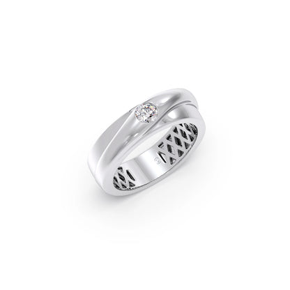 Sleek Twisted Solitaire Ring