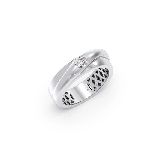 Sleek Twisted Solitaire Ring