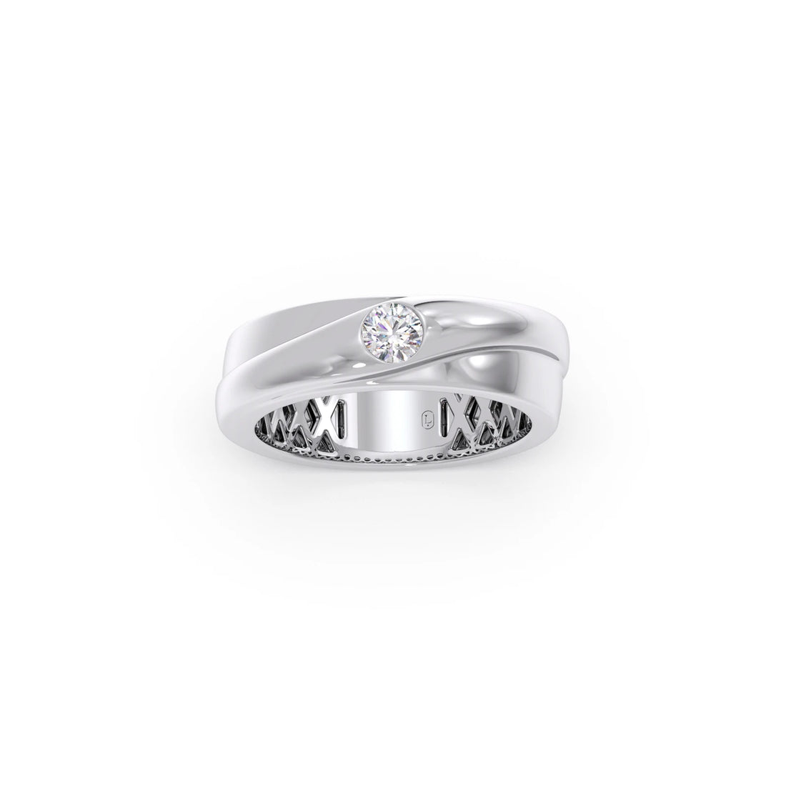 Sleek Twisted Solitaire Ring