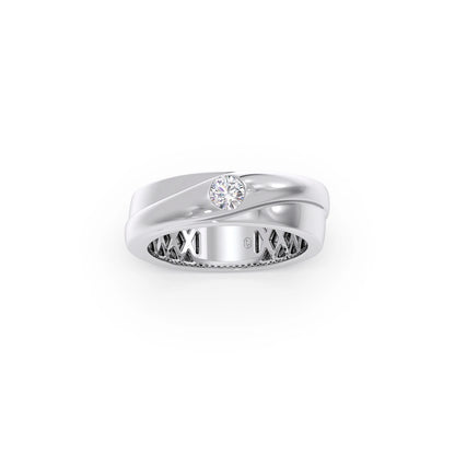 Sleek Twisted Solitaire Ring