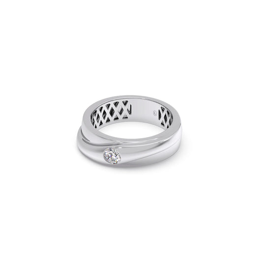 Sleek Twisted Solitaire Ring