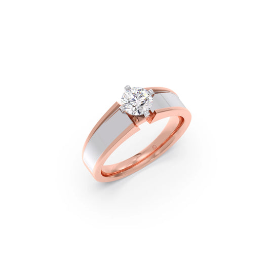 Men's Two-Tone Solitaire Engagement Ring