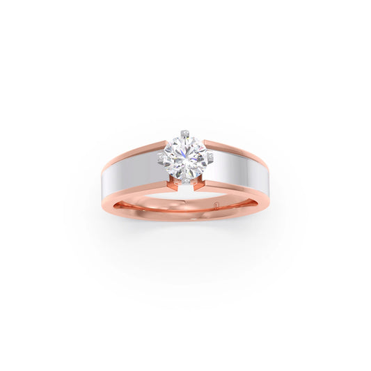 Men's Two-Tone Solitaire Engagement Ring