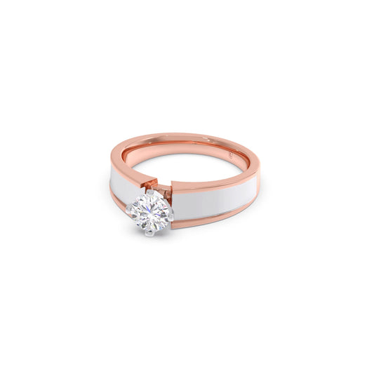 Men's Two-Tone Solitaire Engagement Ring