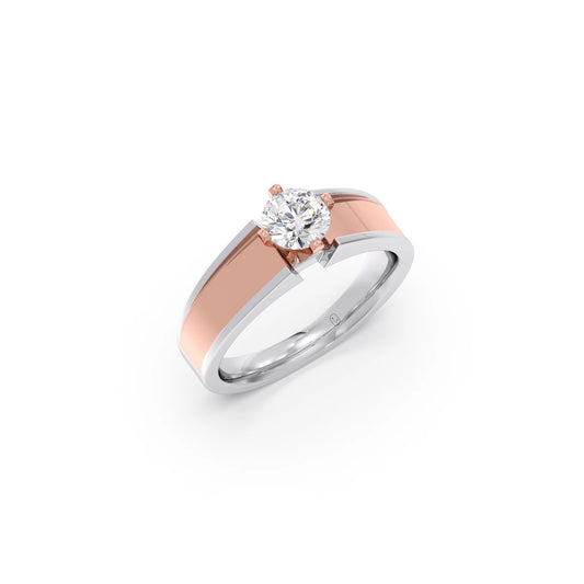Men's Two-Tone Solitaire Engagement Ring