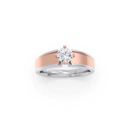 Men's Two-Tone Solitaire Engagement Ring