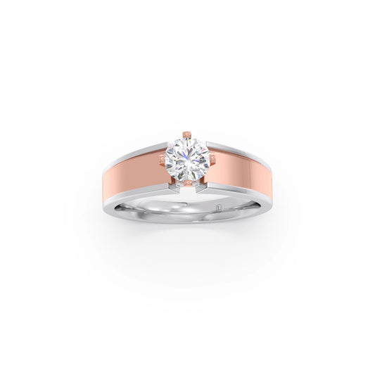 Men's Two-Tone Solitaire Engagement Ring