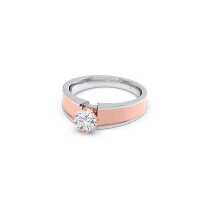 Men's Two-Tone Solitaire Engagement Ring