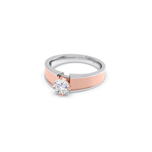 Men's Two-Tone Solitaire Engagement Ring
