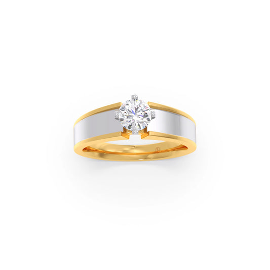 Men's Two-Tone Solitaire Engagement Ring