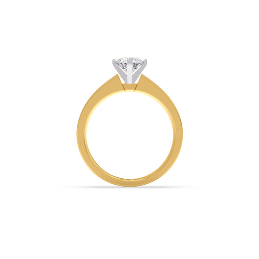 Men's Two-Tone Solitaire Engagement Ring