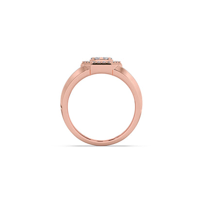 Men’s Two Tone Hexagonal Cluster Diamond Ring