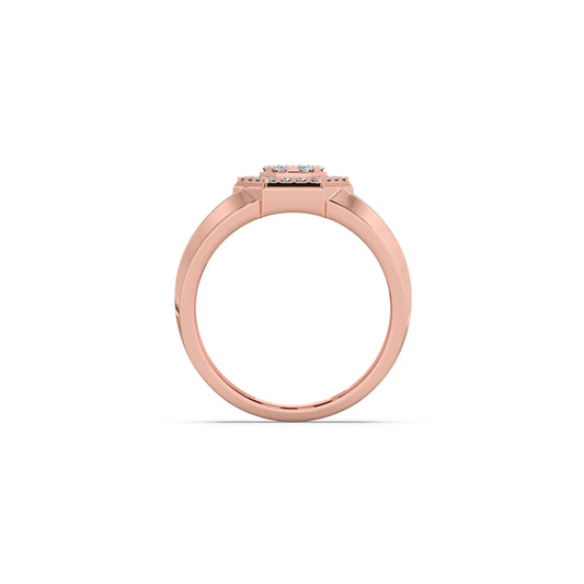 Men’s Two Tone Hexagonal Cluster Diamond Ring