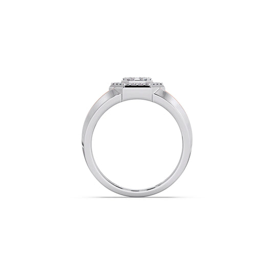Men’s Two Tone Hexagonal Cluster Diamond Ring