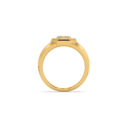 Men’s Two Tone Hexagonal Cluster Diamond Ring