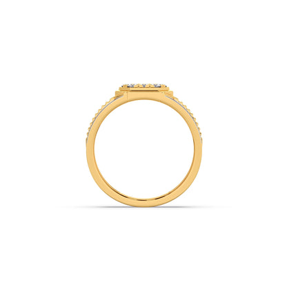 Men’s Hexagonal Cluster Diamond Ring