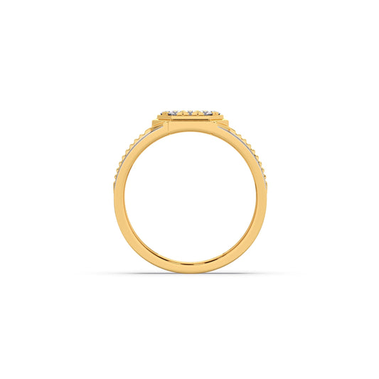 Men’s Hexagonal Cluster Diamond Ring