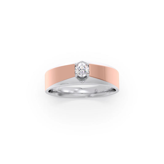 Men’s Two-Tone Solitaire Engagement Band