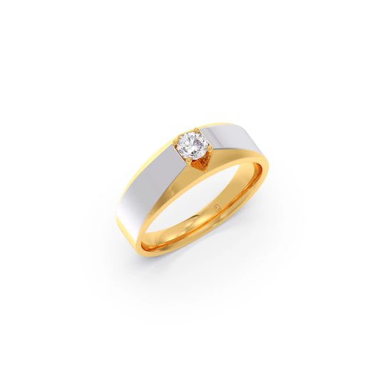 Men’s Two-Tone Solitaire Engagement Band