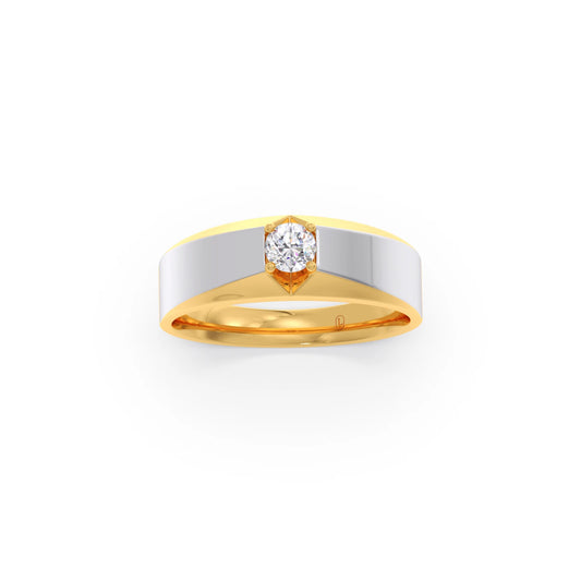 Men’s Two-Tone Solitaire Engagement Band