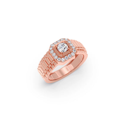 Men’s Square Cluster Diamond Ring