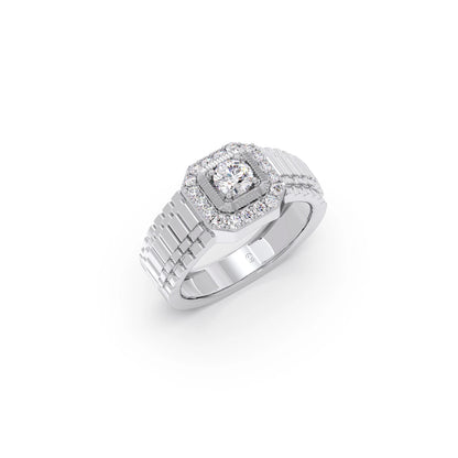 Men’s Square Cluster Diamond Ring