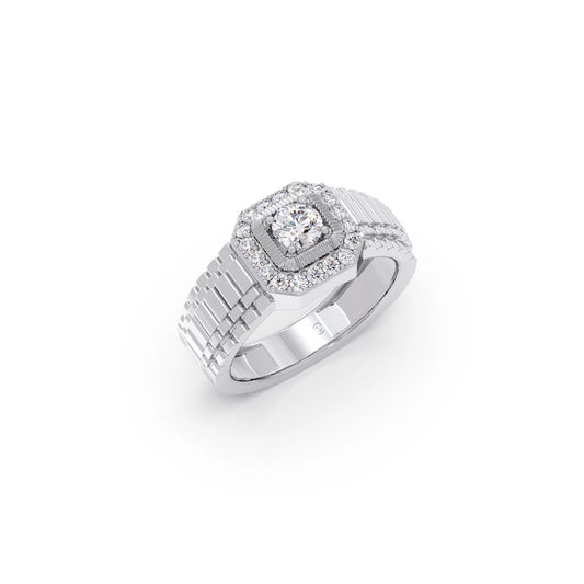 Men’s Square Cluster Diamond Ring