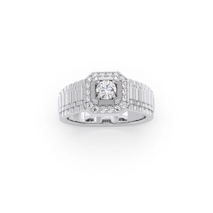Men’s Square Cluster Diamond Ring