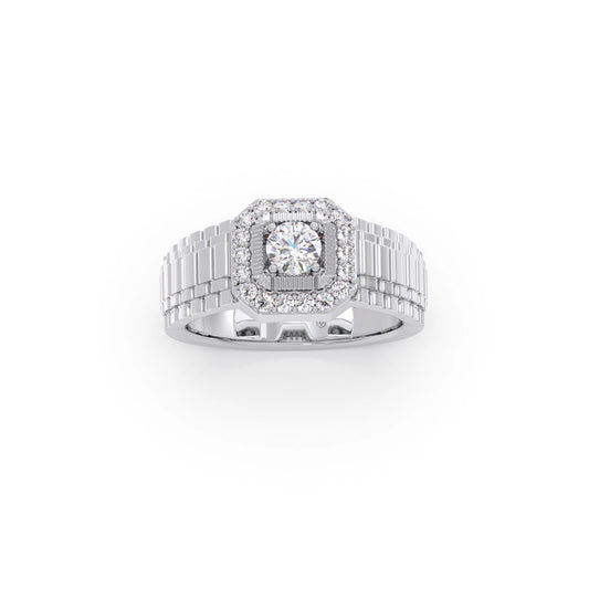 Men’s Square Cluster Diamond Ring