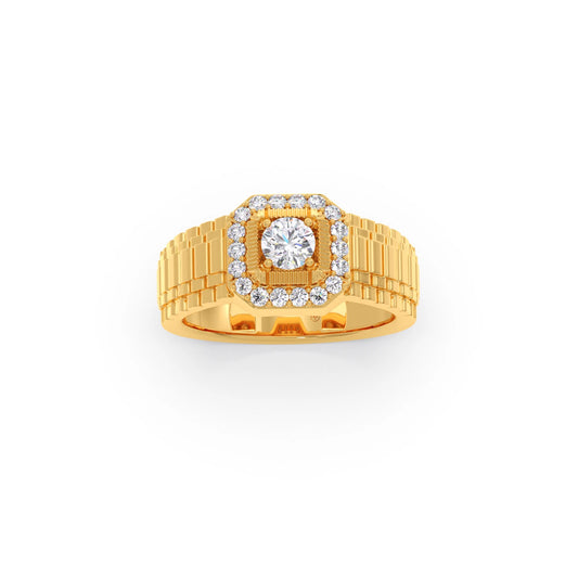 Men’s Square Cluster Diamond Ring