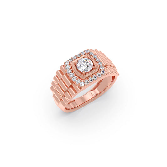 Men’s Bold Square LGD Wedding Band