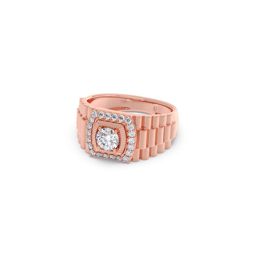 Men’s Bold Square LGD Wedding Band