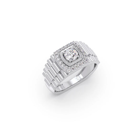 Men’s Bold Square LGD Wedding Band