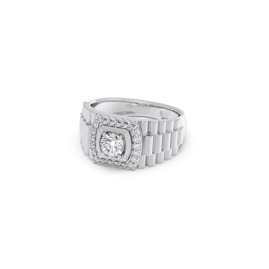 Men’s Bold Square LGD Wedding Band