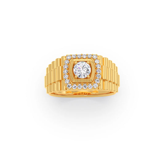 Men’s Bold Square LGD Wedding Band