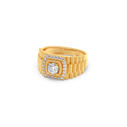 Men’s Bold Square LGD Wedding Band