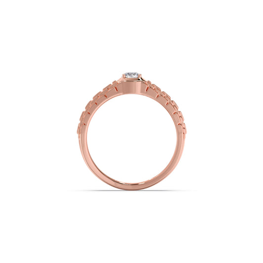 Men’s Textured Solitaire LGD Ring