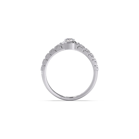 Men’s Textured Solitaire LGD Ring