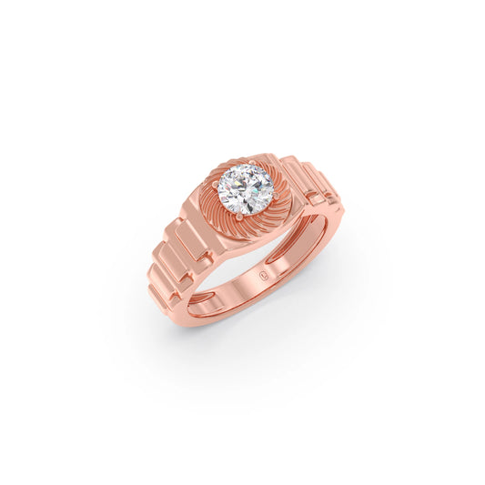 Men’s Bezel-Set Solitaire Lab-Grown Diamond Ring