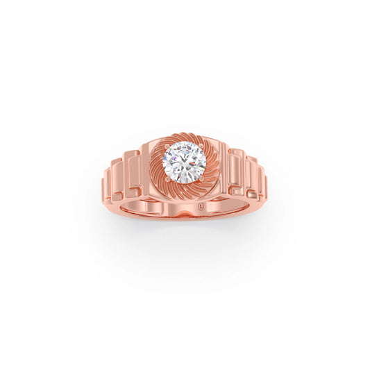 Men’s Bezel-Set Solitaire Lab-Grown Diamond Ring